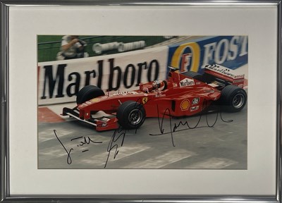 Lot 324 - FORMULA ONE - MULTI-SIGNED FERRARI IMAGE INC MICHAEL SCHUMACHER. FRAME