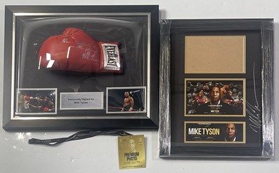 Lot 327 - BOXING - MIKE TYSON SIGNED ITEMS INC GLOVE.