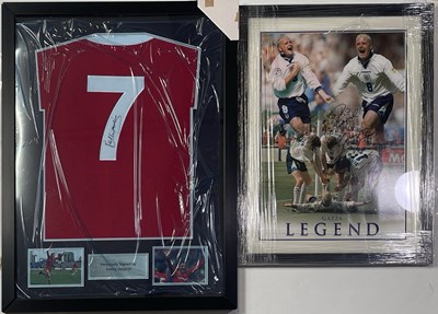 Lot 304 - FOOTBALL - LEGENDS SIGNED ITEMS INC DALGLISH / GAZZA.