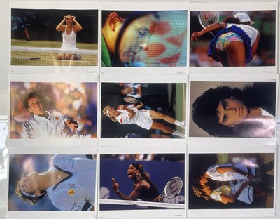 Lot 333 - TENNIS - NINE SIGNED LIMITED EDITION PHOTOS OF FEMALE STARS.