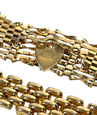 Lot 9 - GOLD JEWELLERY - 9CT GOLD BRACELETS.
