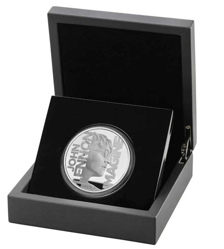 Lot 18 - ROYAL MINT - 2025 SILVER 5OZ JOHN LENNON PROOF COIN.