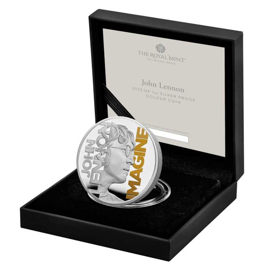 Lot 21 - ROYAL MINT - TWO 1OZ JOHN LENNON SILVER PROOF COINS.