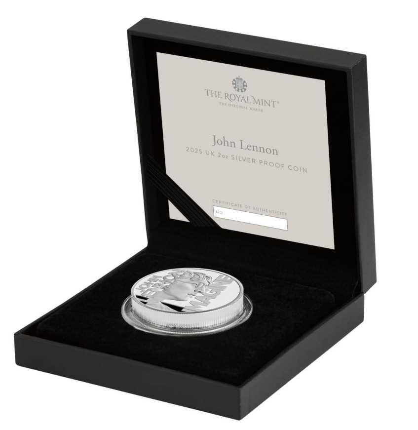 Lot 25 - ROYAL MINT - JOHN LENNON 2OZ SILVER COIN.