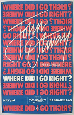 Lot 294 - BARBARELLAS, BIRMINGHAM - JOHN OTWAY TOUR POSTER.