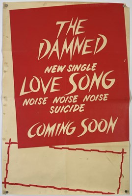 Lot 296 - THE DAMNED - ORIGINAL LOVE SONG PROMO / CONCERT POSTER.