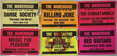 Lot 297 - POST PUNK - ORIGINAL CONCERT POSTER COLLECTION FOR 'THE WAREHOUSE', LEEDS IN KILLING JOKE.