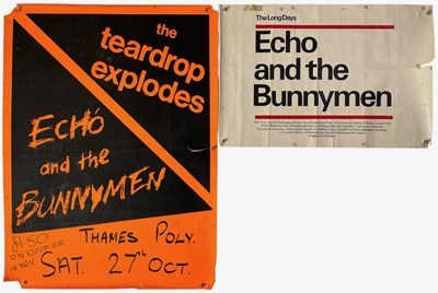 Lot 298 - POST PUNK - ECHO AND THE BUNNYMEN / TEARDROP EXPLODES - ORIGINAL CONCERT POSTER.