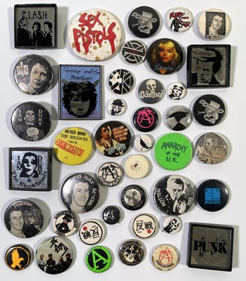 Lot 270 - PUNK - ORIGINAL COLLECTION OF PUNK BADGES.