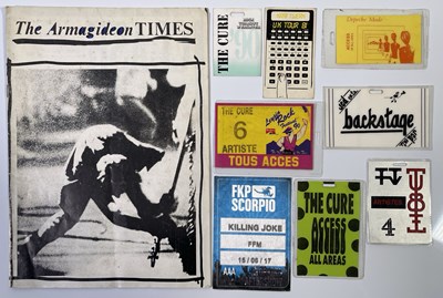 Lot 372 - PUNK / INDIE / ALT - AAA/STAGE PASSES INC FOR THE CURE/KILLING JOKE.