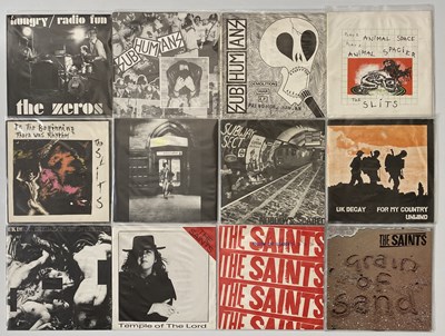 Lot 25 - PUNK - POST PUNK - 7" SINGLE PACK - THE ZEROS, SUB HUMANS, THE SLITS