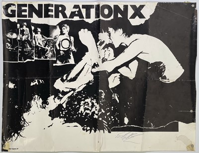 Lot 305 - GENERATION X - ORIGINAL POSTER SIGNED BY BILLY IDOL.