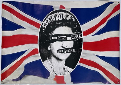 Lot 472 - THE SEX PISTOLS - AN ORIGINAL POSTER FOR GOD SAVE THE QUEEN (1977).