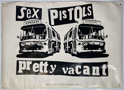Lot 473 - SEX PISTOLS - PRETTY VACANT JAMIE REID DESIGNED POSTER.