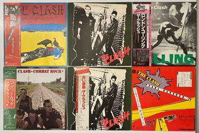 Lot 102 - THE CLASH JAPANESE IMPORT LP PACK W/ RARITIES