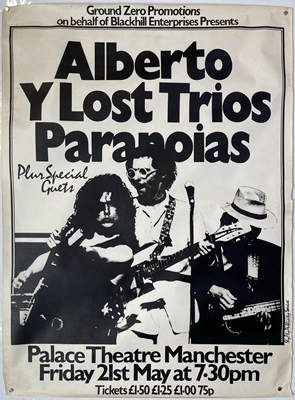 Lot 308 - ALBERTO Y LOS TRIOS PARANOIAS - ORIGINAL 1976 CONCERT POSTER.