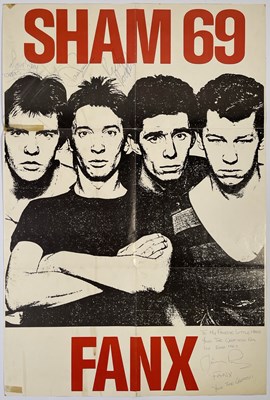 Lot 163 - SHAM 69 - FULLY SIGNED PROMO POSTER.
