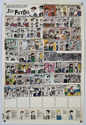 Lot 327 - THE SEX PISTOLS - MARK JAY DESIGNED 'PERSONNEL' CARTOON POSTER .