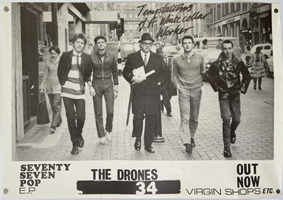 Lot 313 - PUNK - ORIGINAL 1977 THE DRONES - TEMPTATION.. PROMOTIONAL POSTER.