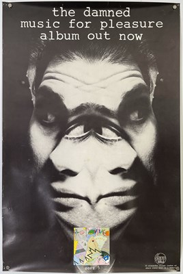 Lot 314 - THE DAMNED - MUSIC FOR PLEASURE - ORIGINAL PROMO POSTER.