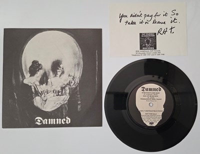 Lot 198 - THE DAMNED - STRETCHER CASE BABY 7" (UK W/ LABEL PROMO W/ COMPLIMENT SLIP - STIFF RECORDS)