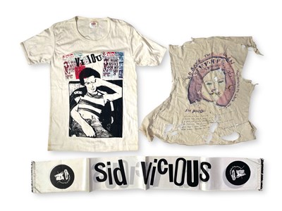 Lot 485 - SEX PISTOLS - T-SHIRTS INC VINTAGE SID VICIOUS DESIGN.