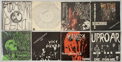 Lot 116 - PUNK SINGLE RARITIES INC. RUDIMENTARY PENI SELF-TITLED AND RIOT CITY RELEASES.
