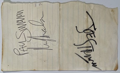 Lot 421 - THE CLASH - FULL SET OF AUTOGRAPHS.
