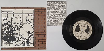 Lot 164 - THE ADICTS - 'LUNCH WITH THE ADICTS' 7" - UK 1979 - SCREEN PRINTED SLEEVE