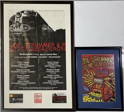 Lot 416 - THE CLASH - JOE STRUMMER SIGNED 'MESCALEROS' DISPLAY.
