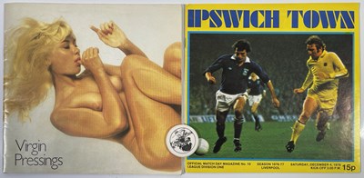 Lot 488 - SEX PISTOLS - 1977 VIRGIN RECORDS CATALOGUE / DECEMBER 1976 FOOTBALL PROGRAMME.