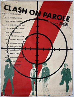 Lot 419 - THE CLASH - ORIGINAL 1978 'ON PAROLE' TOUR POSTER.