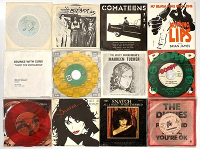 Lot 182 - US PUNK - ALTERNATIVE ROCK - 7" SINGLE PACK - THE BIZARROS, COMATEENS, DRIPPING LIPS