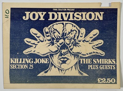 Lot 347 - JOY DIVISION - RARE TICKET FOR 8TH FEB 1980.