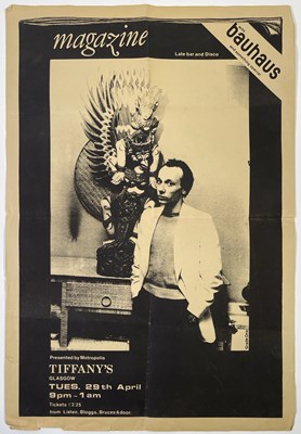 Lot 319 - MAGAZINE / BAUHAUS - ORIGINAL 1980 CONCERT POSTER.
