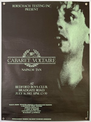 Lot 320 - CABARET VOLTAIRE - ORIGINAL 1983 CONCERT POSTER.