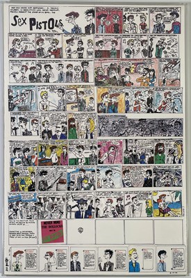 Lot 494 - SEX PISTOLS - MARK JAY DESIGNED US NMTB CARTOON PROMO POSTER.