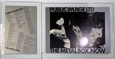 Lot 495 - PIL - PAIR OF METAL BOX PROMO POSTERS.