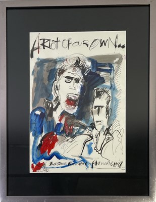 Lot 433 - RAY LOWRY (1944-2008) ORIGINAL CLASH ARTWORK.