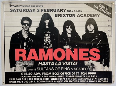 Lot 326 - RAMONES - ORIGINAL 1996 CONCERT POSTER.