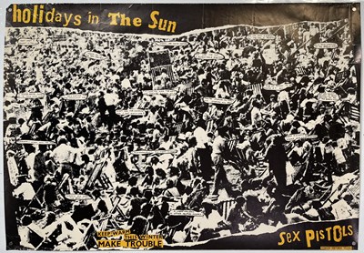 Lot 502 - THE SEX PISTOLS - HOLIDAYS IN THE SUN ORIGINAL POSTER.