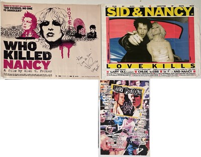 Lot 505 - SEX PISTOLS - POSTER COLLECTION INC SIGNED CINEMA QUAD.