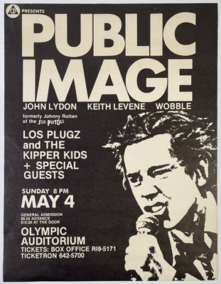 Lot 506 - PUBLIC IMAGE LIMITED - ORIGINAL US CONCERT POSTER.