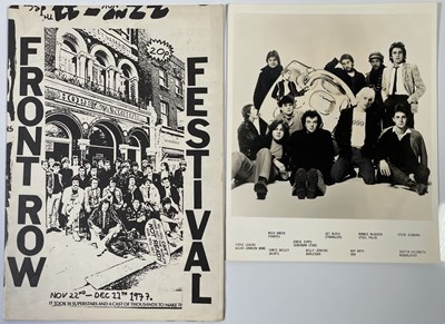 Lot 398 - 999/STRANGLERS AND MORE - ORIGINAL FRONT ROW FESTIVAL FOLDOUT POSTER AND PROGRAMME.