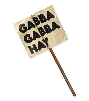 Lot 399 - RAMONES - ORIGINAL RAINBOW NEW YEAR MINI BANNER.