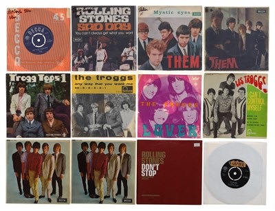 Lot 868 - THEM, TROGGS AND THE ROLLING STONES 7" COLLECTION WITH CDS INCLUDING PROMOS