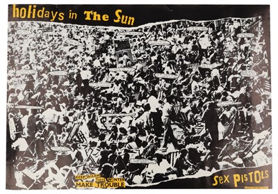 Lot 453 - SEX PISTOLS - HOLIDAYS IN THE SUN 1977 POSTER.