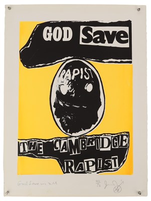 Lot 410 - JAMIE REID - SIGNED LIMITED EDITION PRINT. 283PU0-037TUBE.