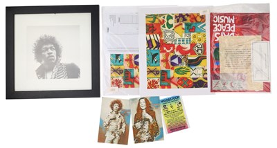 Lot 51 - WOODSTOCK MEMORABILIA - TICKET / LITHO PRINT SET.