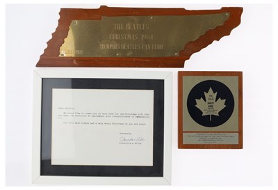 Lot 52 - 1960S COLLECTABLES INC BEATLES / ELVIS / CAROLE KING AWARD.